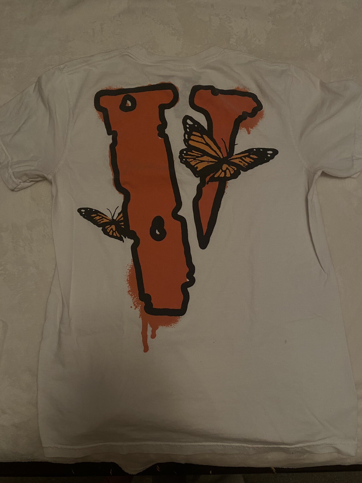 Juice WRLD x Vlone Butterfly TShirt White Size Small Gem