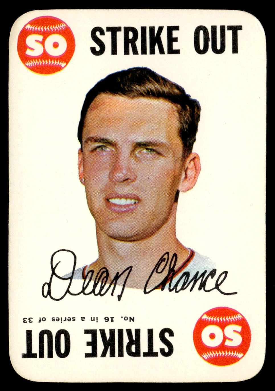 Dean Chance trading card