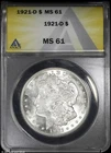 1921-D $1 Morgan Silver Dollar ANACS MS 61 | Uncirculated UNC