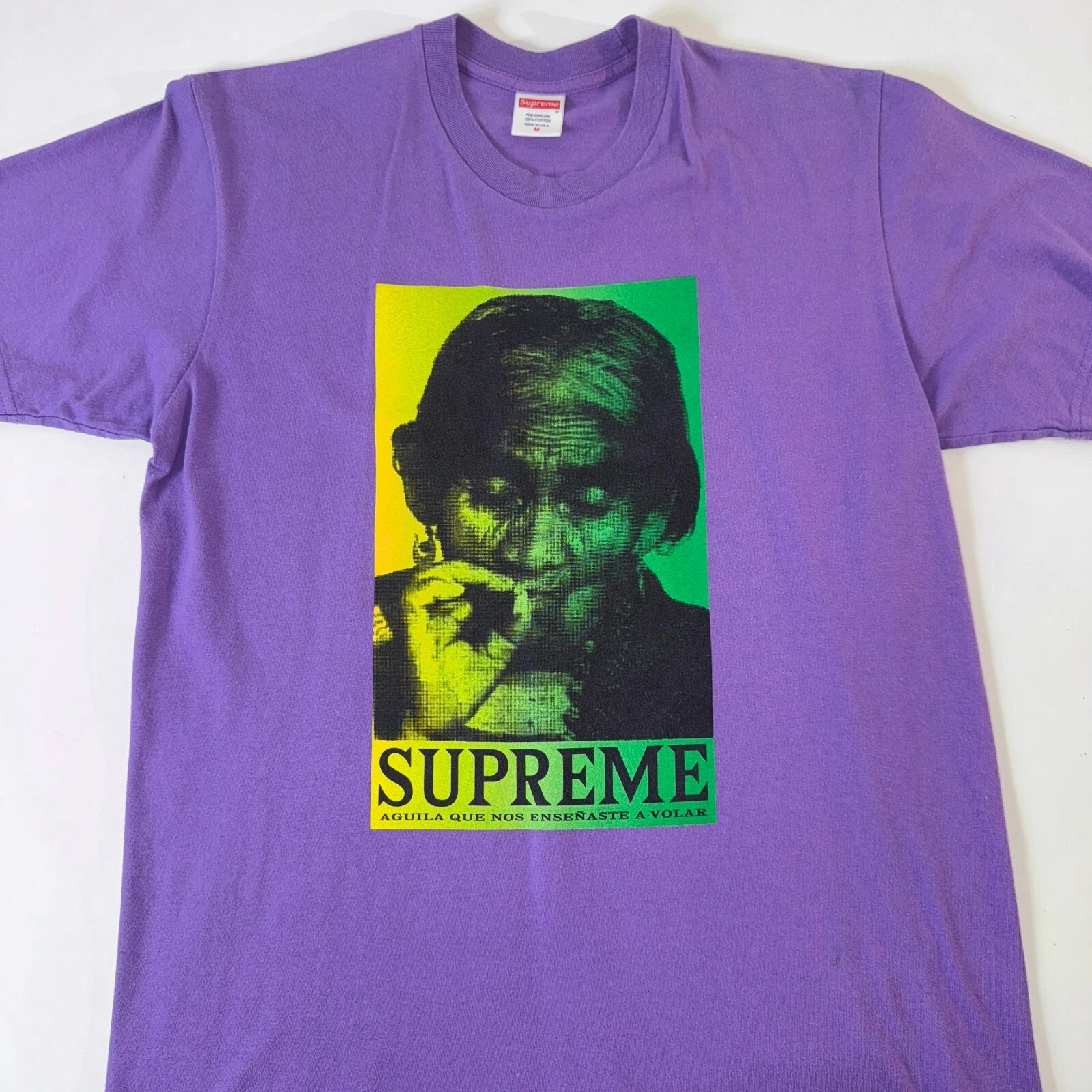 Supreme New York Aguila Smoking T Shirt Homme Taille Medium Violet FW19 Tee