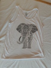 Ladies Vest Chang Suk Size L Sleeveless White 23057