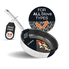 9.5" Stainless Steel Honeycomb Nonstick Pan – Durable, Scratch-Resistant Frying