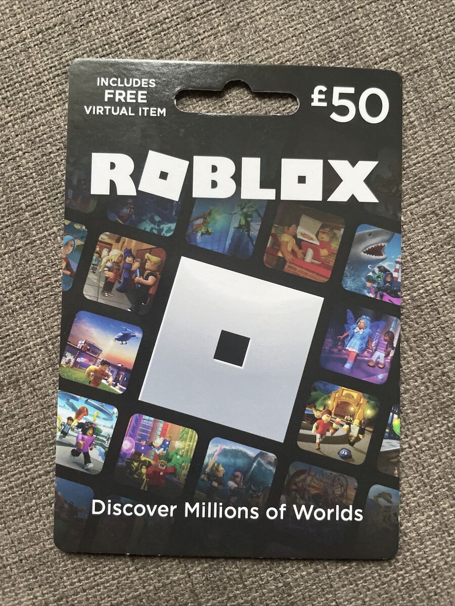 ROBLOX Game CARD UK Edition 50£ Collection Gift Card (Without Credit)