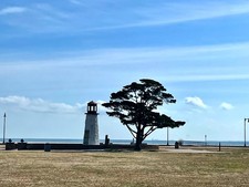 Peaceful Sky Lighthouse Photography Calm Beach House Decor Buckroe Beach