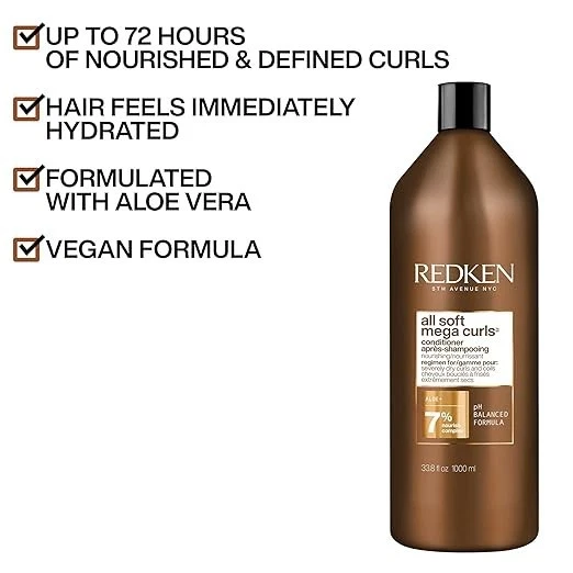 Redken - All Soft Mega Curls Conditioner 7% - 33.8 oz - Image 3 of 4