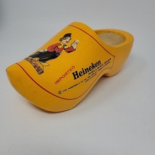 Vintage Heineken Holland Beer Logo Advertising Wooden Clog Shoe Display Sign