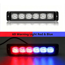 2pcs 5.8in Car Truck Strobe Flash Light Bar Surface Mount Emergency Warning Lamp