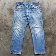 Levi's 501 Button Fly Jeans Light Wash Made in USA 36x32 — listing 5