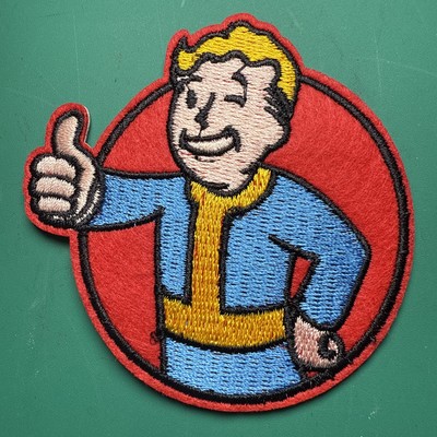 Vault boy 'Fallout' Game pip boy Thumb Iron on embroidered patch Vault boy 'Fallout' Game pip boy Thumb Iron on embroidered patch