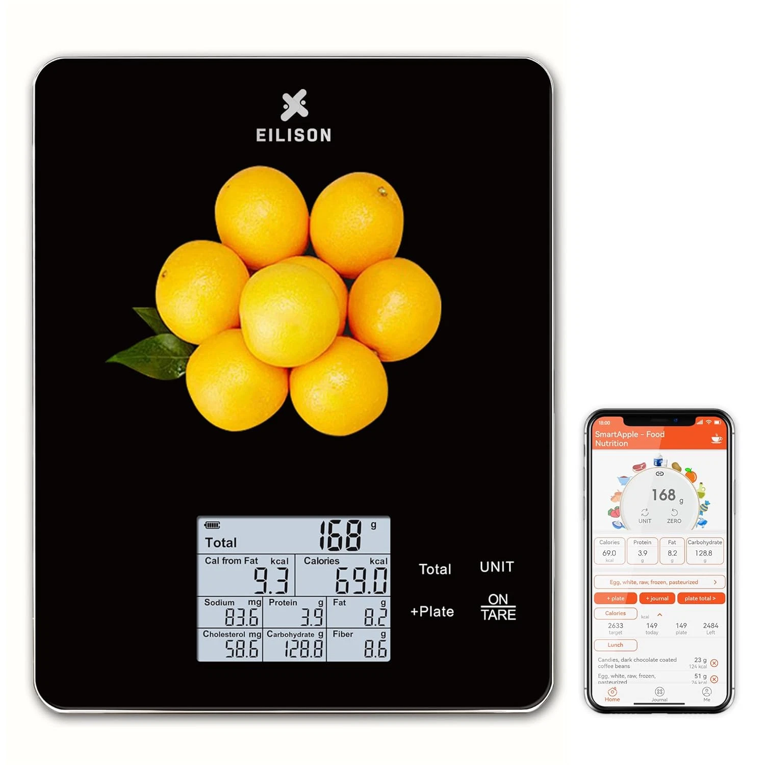 Smart Kitchen Scale with Bluetooth App, High-Precision Digital Food Scale for Ba