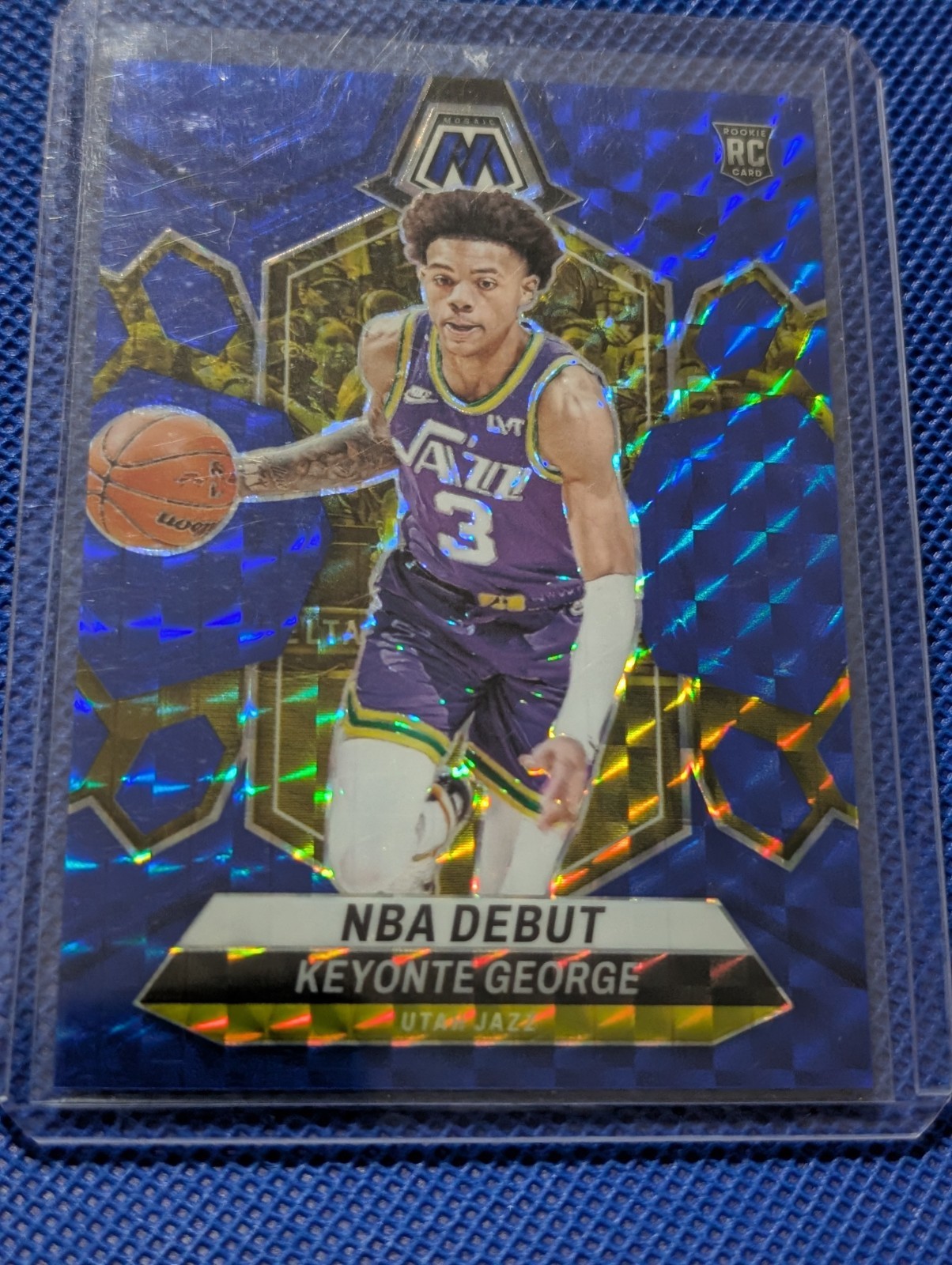 2023-24 Panini Mosaic - NBA Debut Keyonte George #251 Blue Mosaic /199