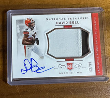David Bell National Treasures on card autograph rookie card 69/99. rookie card picture