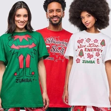 Zumba Holiday Unisex Tee - 1 Size Fits Most! Choose Green, Red, White or  All 3!