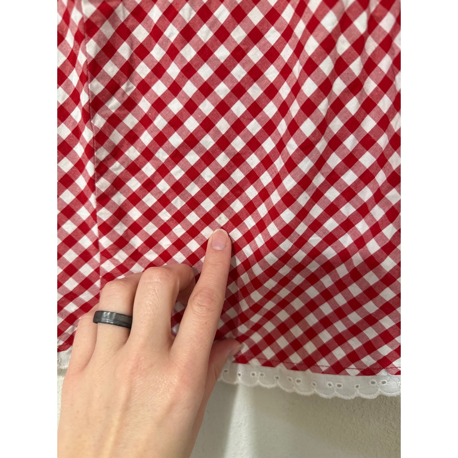 Tommy Hilfiger Y2K Girls Red Gingham Dress 100% Cotton Size 4T thumbnail 5