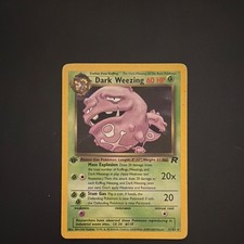 Pokémon Dark Weezing Rare 1st Edition Team Rocket 31/82 Regular 60 HP Stage 1