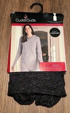 CUDDL DUDS LS Tunic Hoodie w/Thumbholes Size Medium Grey Heather Retail 44