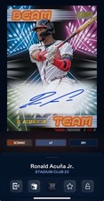 DIGITAL TOPPS BUNT 23 Ronald Acuna Jr. ICONIC BEAM TEAM SIGNATURE Read