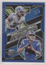 2021 Contenders Optic Xs and Os Blue Prizm /99 Jared Goff Jeff Okudah 0l5d