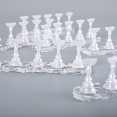 False Nail Art Tips Practice Display Stand Holder Acrylic Magnetic Salon Tools