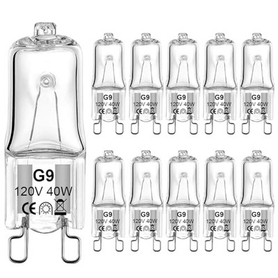 G9 Halogen Bulb 40 Watt 120 Volt Dimmable T4 JCD Type Bi-Pin Base for 40.0