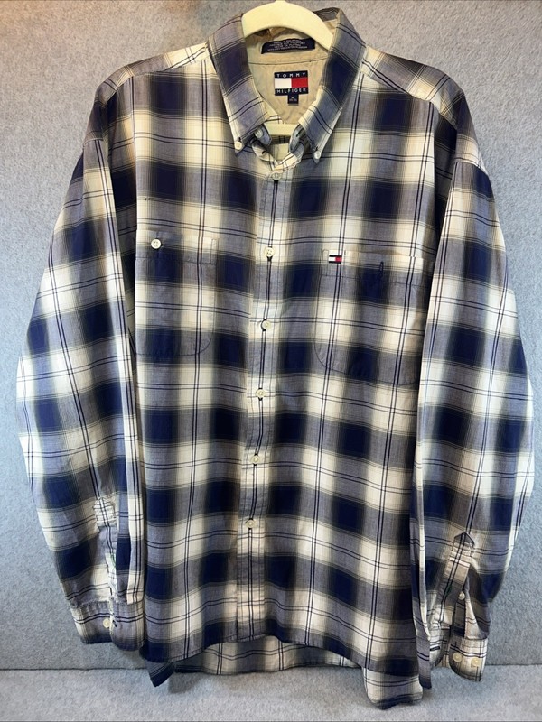 Tommy Hilfiger Plaid Men's Button Up