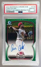 Cam Collier 2023 Bowman Chrome Mega Box Green Refractor RC Auto /99 PSA 10