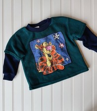 Vintage Kids Tigger Long Sleeve Shirt 12 Months Pooh Disney 90s