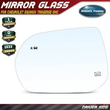 Driver Side Mirror Glass with Heated & Blind Spot for Chevy Equinox Traverse GMC