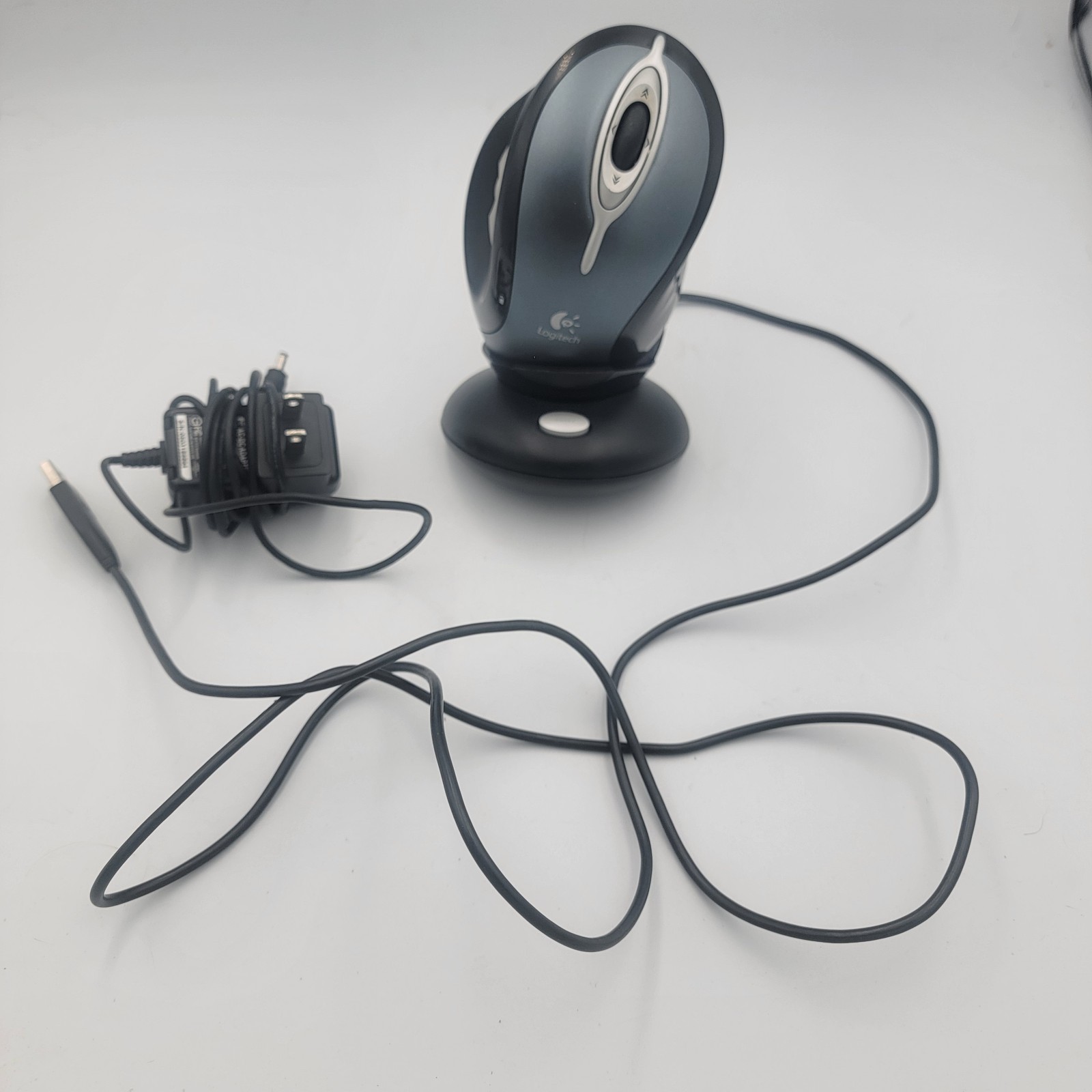 Logitech MX1000 Wireless Laser Mouse M-RAG97 + Base + Power Supply Works