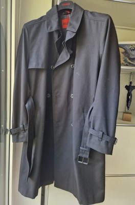 Trenchcoat Hugo Schwarz Gr. 48 Wie Neu Top Zustand Ohne Etikett