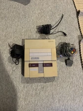 Nintendo SNES Gray Console SNS-001/ 1 Controller Bundle,TESTED