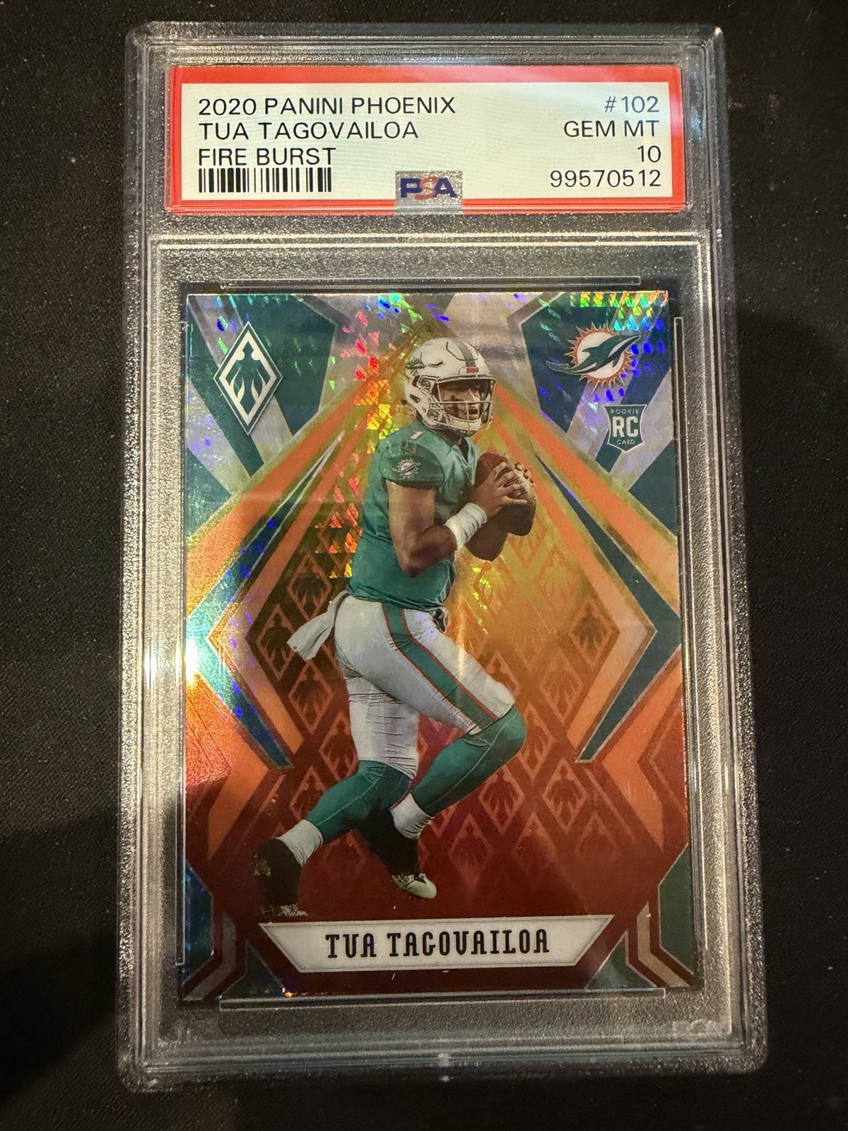 2020 Panini Phoenix - GEM MINT 10 Rookies Tua Tagovailoa #102 Fire Burst (RC)
