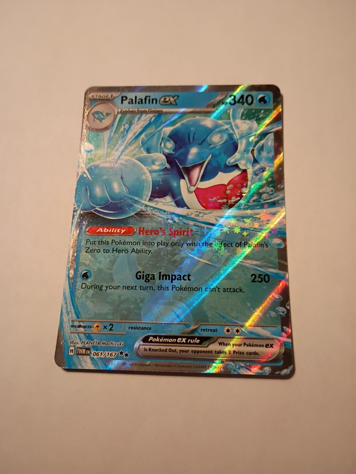 Palafin EX 61/167 Holo Double Rare ~ Pokemon TCG 