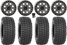 System 3 SB-7 15" Wheels Titanium (5+2) 33" XCR350 Tires Kawasaki Teryx Mule