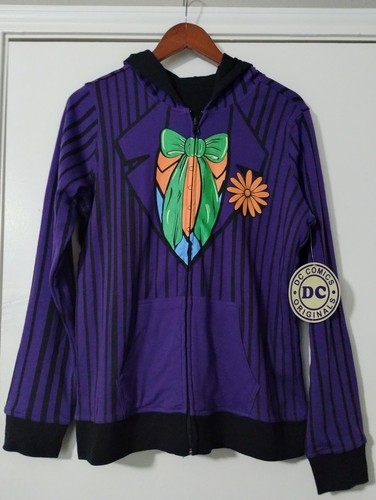 DC Comics Joker and Harley Quinn Reversible Hoodie, XL, Cosplay Costume, NWT