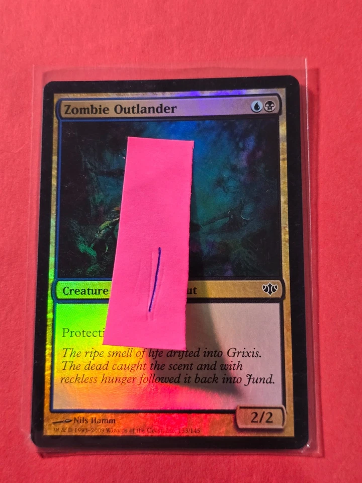2009 Magic The Gathering Conflux Foil #133 Zombie Outlander, C, B/B, cd1 - Image 3 of 3