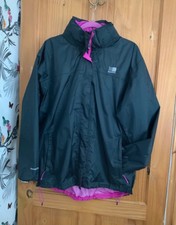Karrimor Waterproof Jacket Coat Womens UK 16 Black Pink