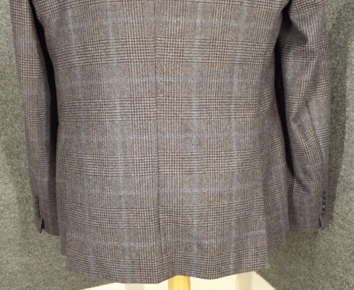 Blazer Jos A Bank Reserve 44L marrone blu gallese a quadri Lanificio lana italiana - Foto 10 di 14
