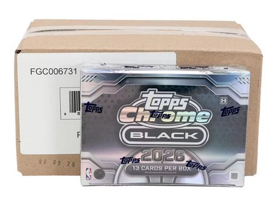 PYT #4766 - 8x 2025/26 Topps Chrome Black Basketball (Full Case)