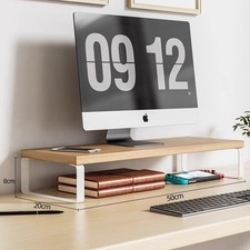 Computer Desktop Monitor Stand Laptop TV Display Screen Riser Rack Shelf UK