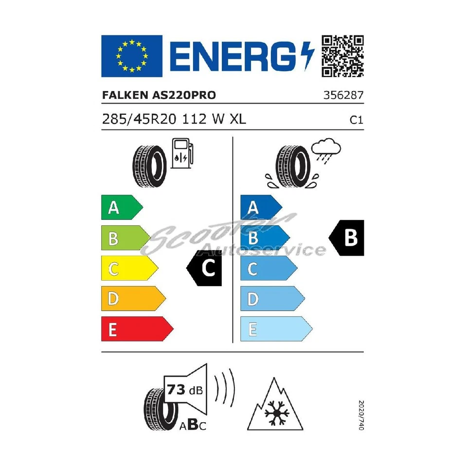Allwetterreifen 285/45 R20 112W Falken Euro-AllSeason AS-220 Pro 3PMSF XL | 4960 - Bild 2 von 4