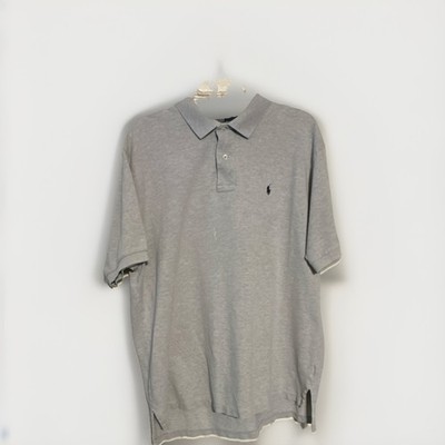 Polo Ralph Lauren Gray XL Men's 100% Cotton Short Sleeve Polo