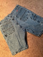 Wrangler Dark Wash Carpenter Jorts Size 32 with 10  inseam