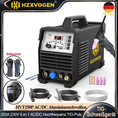 HZXVOGEN Puls & Quadrat AC/DC Aluminium TIG 6-in-1 MMA Schweißgerät 200A 240V DE