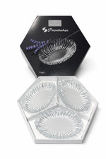 Glasschalen Set Oval 3x Aurora Servierschalen Kristall Optik