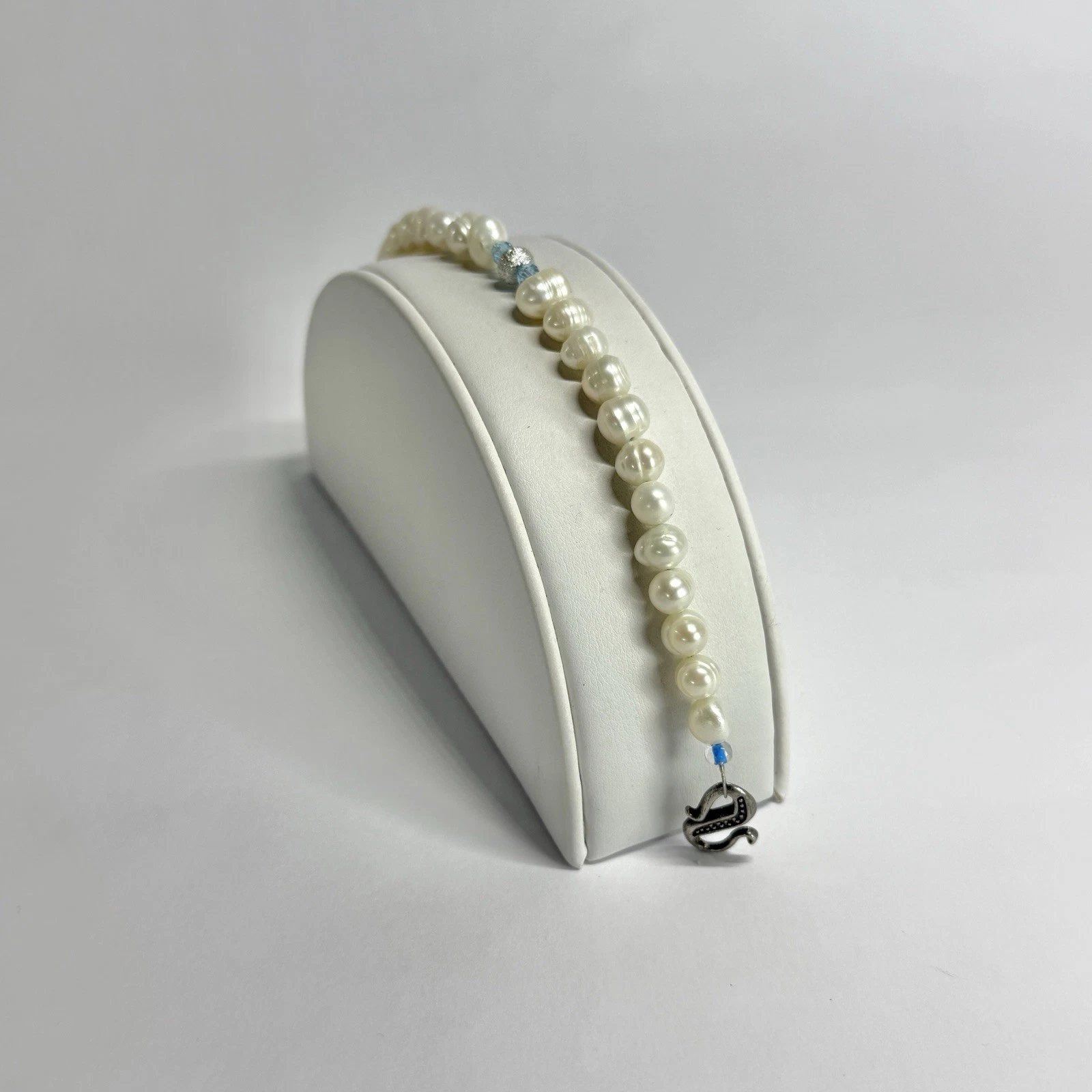 Elegant Freshwater Pearls Natural Silver Tone Vintage Bracelet Jewelry Br251
