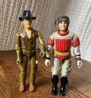 Gi Joe Lot of 2 Vintage Action Figures Wild Billy & Sneak Peak 1983 1987 Hasbro
