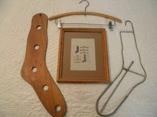 vintage 2 stocking stretchers 1 wood 1 metal, hanger, x stitch