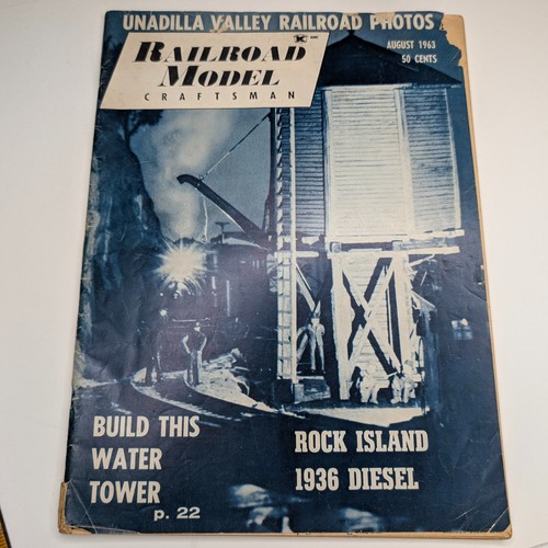 Aug 1963 Railroad Model Craftsman Magazine Rock Island Diesel Unadilla Valley