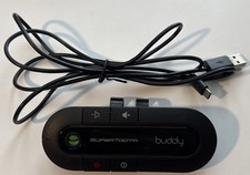 SuperTooth Buddy Handsfree Bluetooth Visor Speakerphone In Black